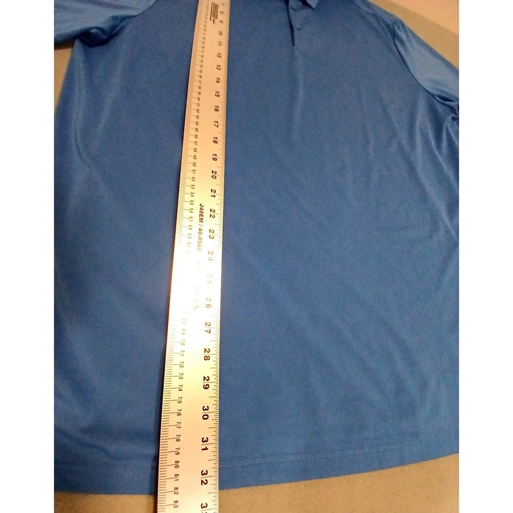 Adidas‎ Primegreen Performance Golf Polo Shirt Men's 2XL Blue Solid XXL